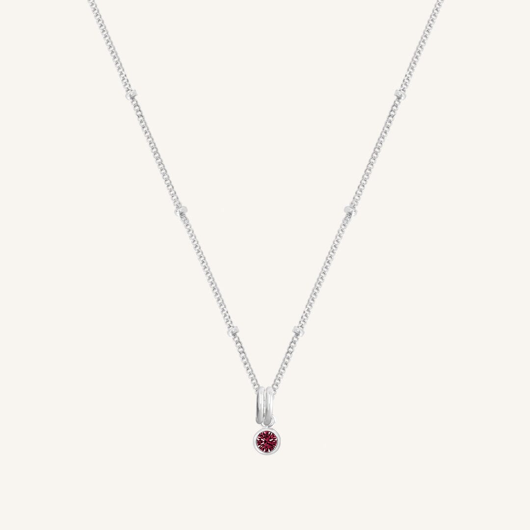 Aura Birthstone Charm Necklace