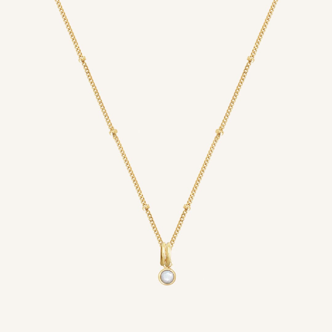 Aura Birthstone Charm Necklace