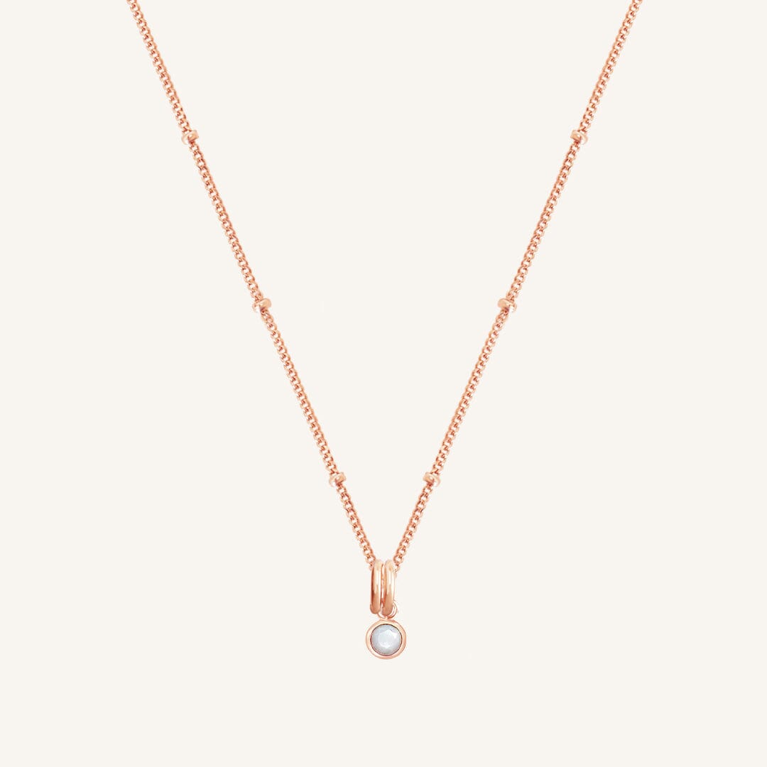 Aura Birthstone Charm Necklace