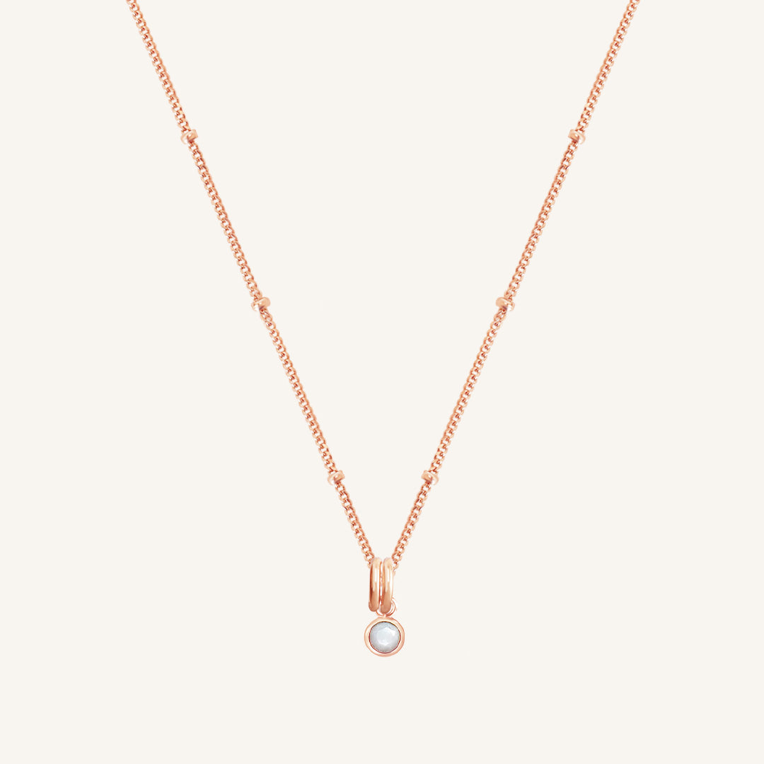 Aura Birthstone Charm Necklace