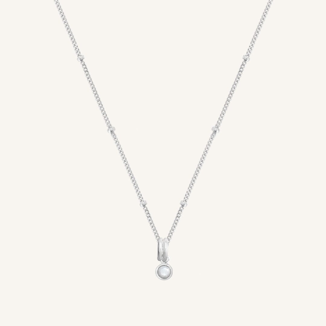 Aura Birthstone Charm Necklace