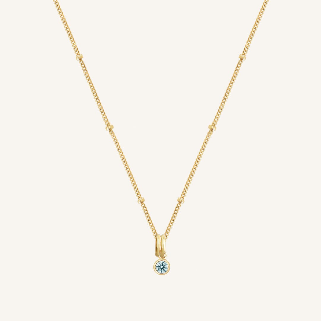 Aura Birthstone Charm Necklace