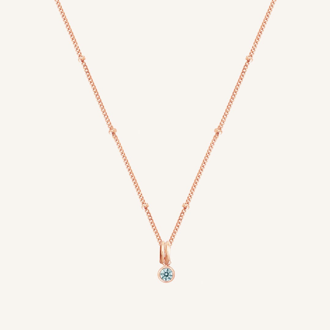 Aura Birthstone Charm Necklace