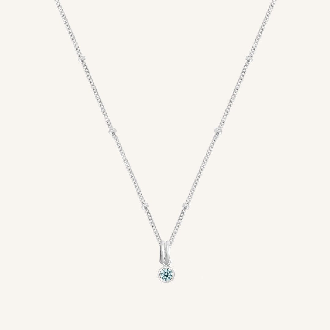 Aura Birthstone Charm Necklace