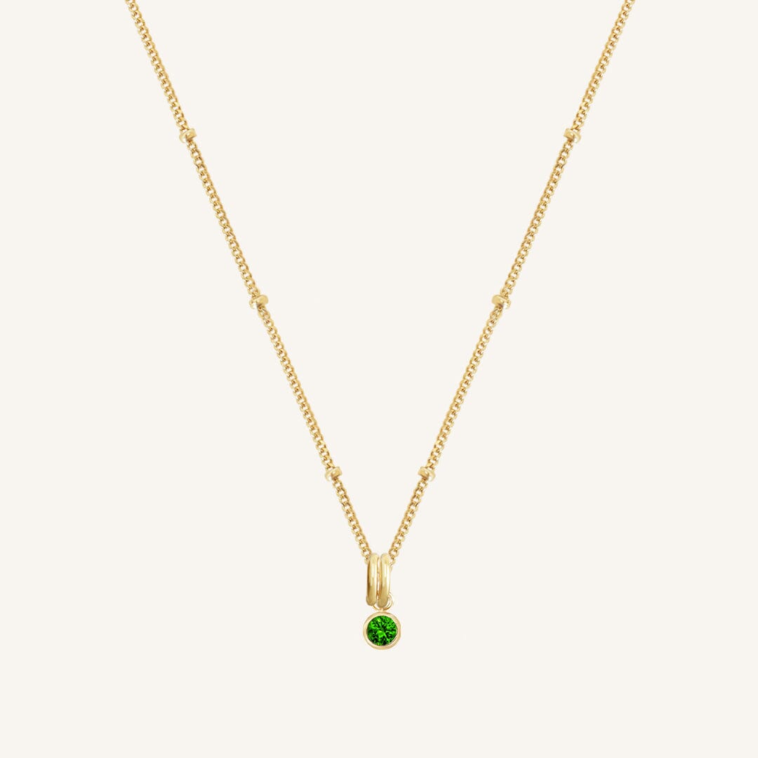 Aura Birthstone Charm Necklace