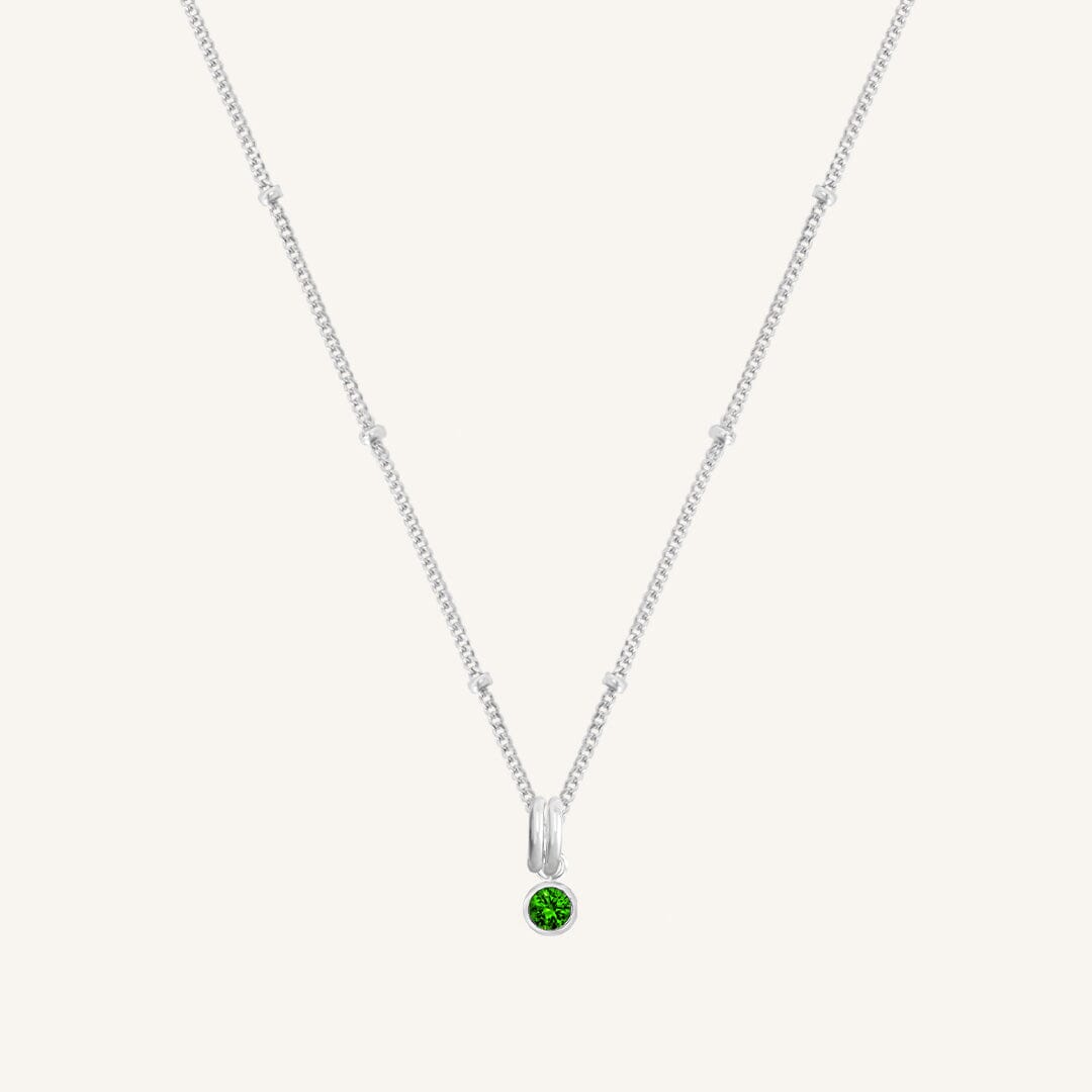 Aura Birthstone Charm Necklace