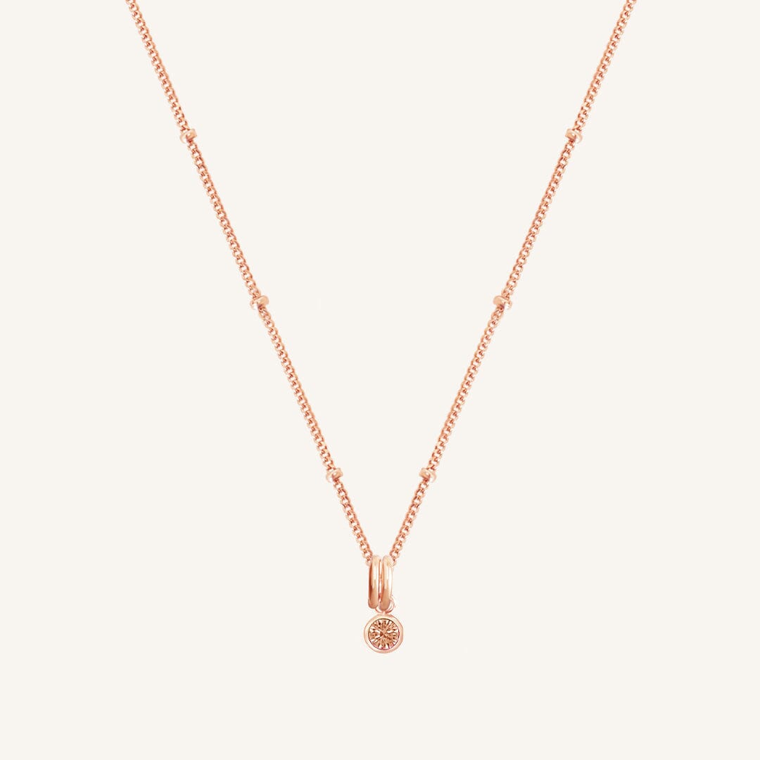 Aura Birthstone Charm Necklace