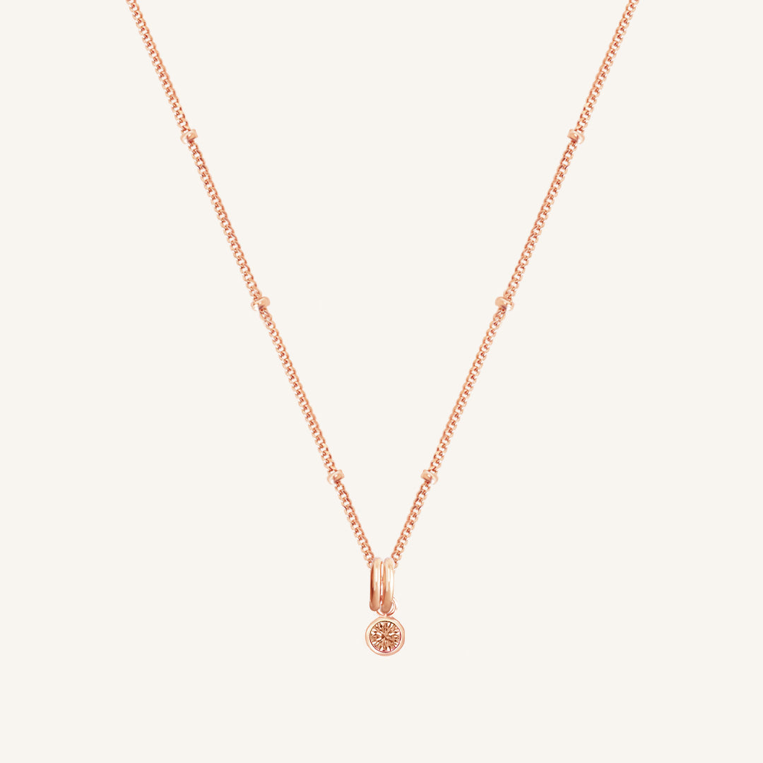 Aura Birthstone Charm Necklace