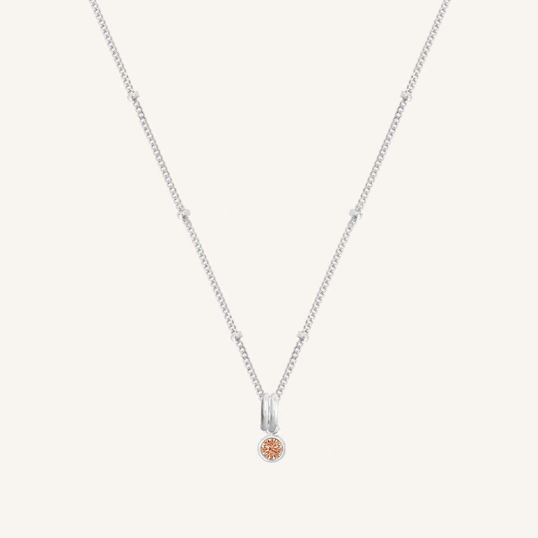 Aura Birthstone Charm Necklace