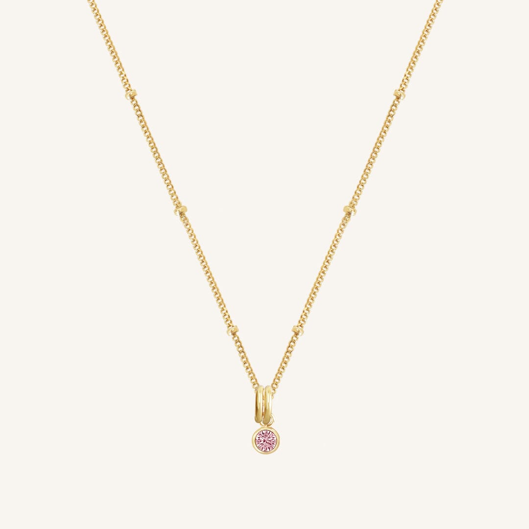 Aura Birthstone Charm Necklace