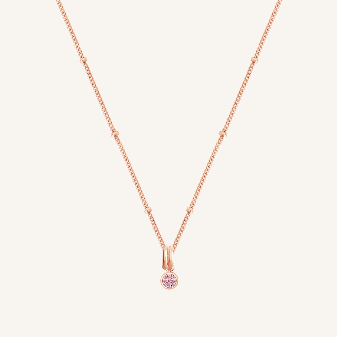 Aura Birthstone Charm Necklace