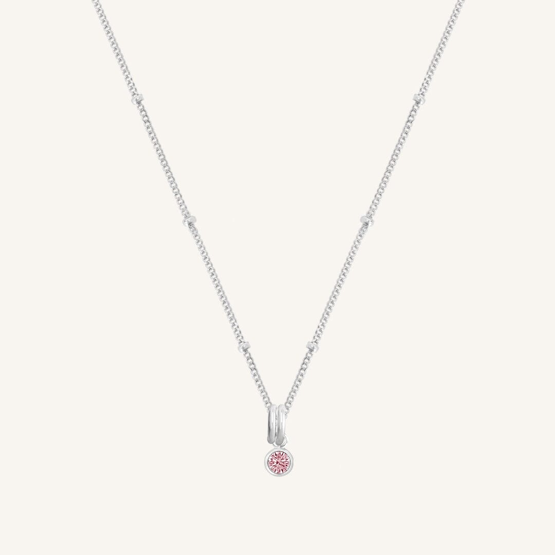 Aura Birthstone Charm Necklace