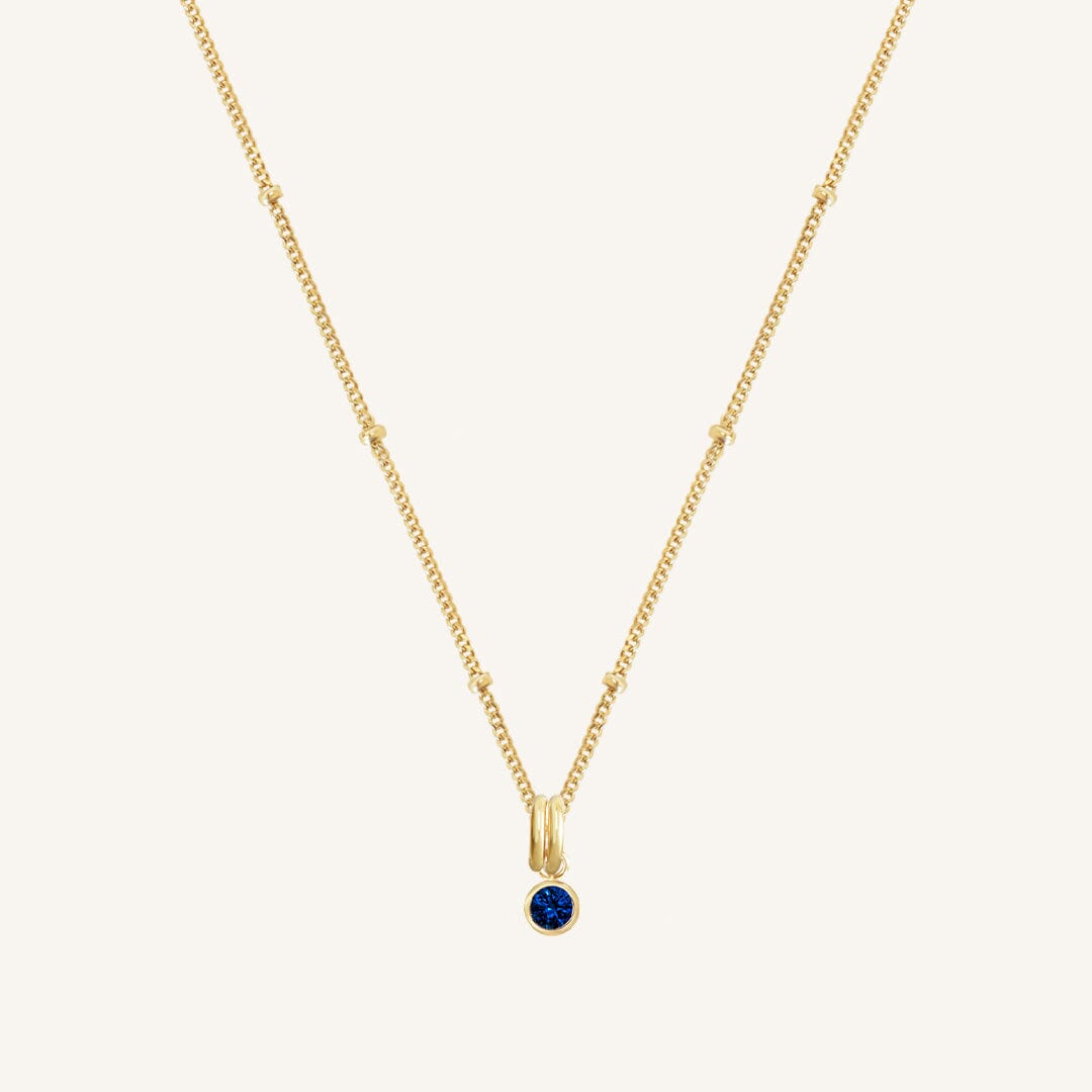 Aura Birthstone Charm Necklace