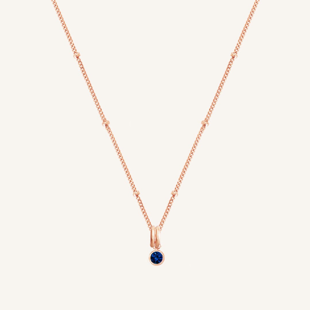 Aura Birthstone Charm Necklace