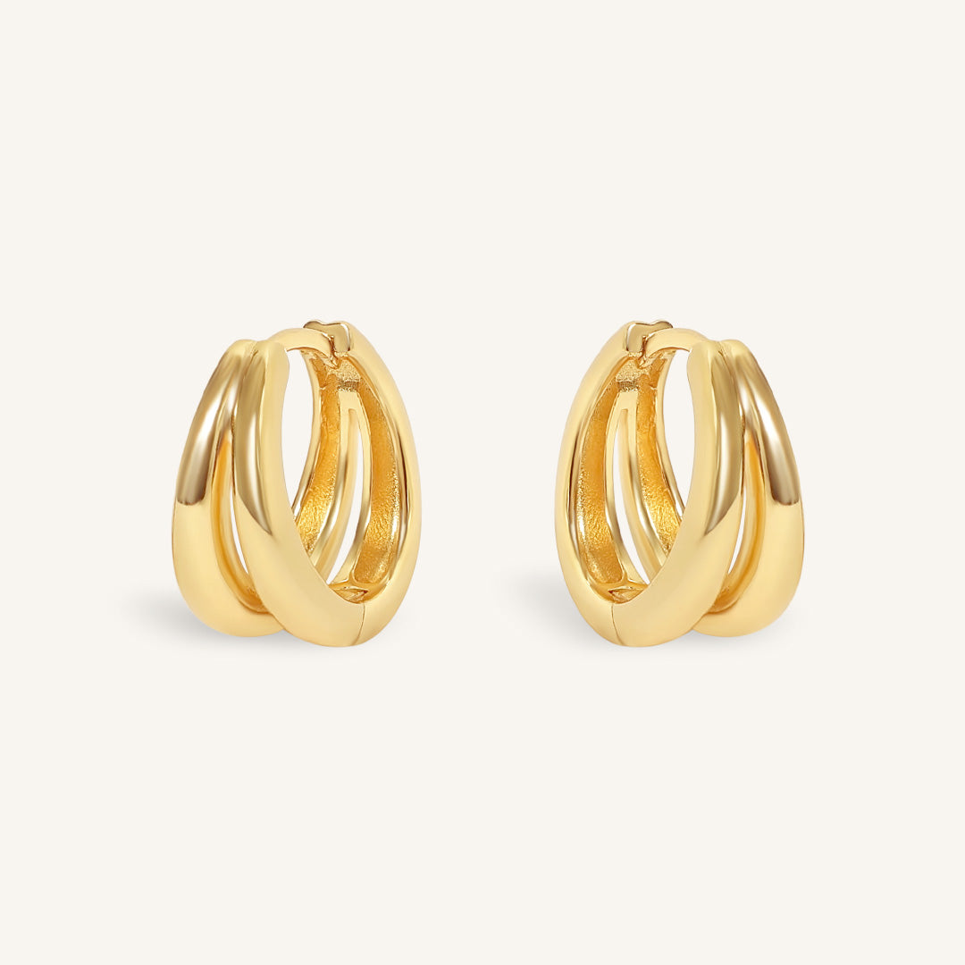 Calla Double Hoops