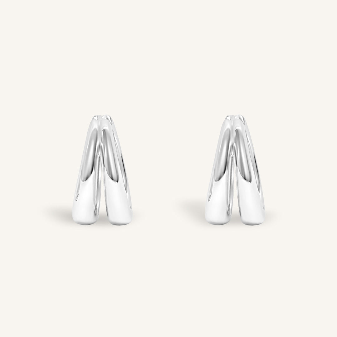 Calla Double Hoops