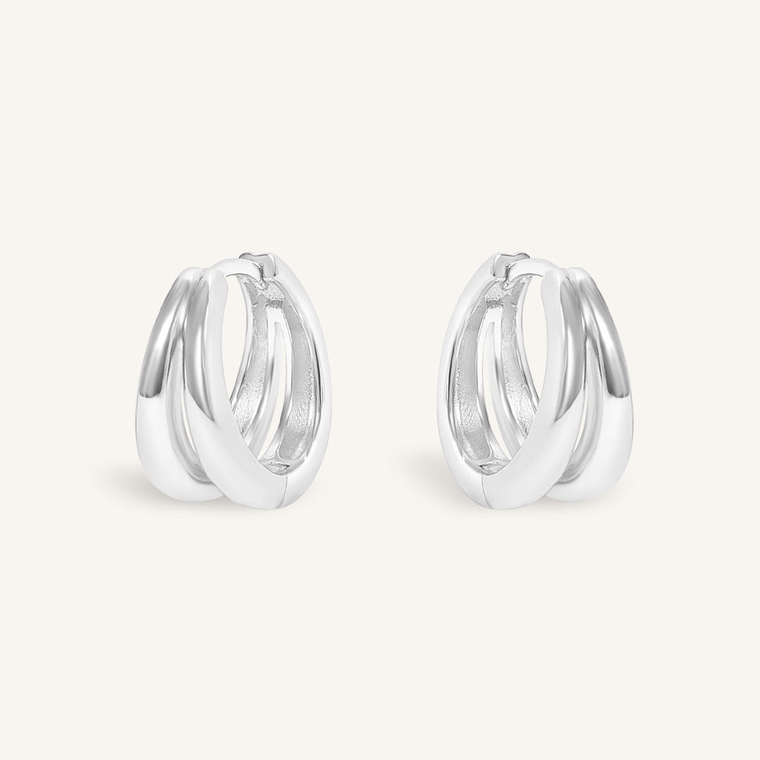 Calla Double Hoops