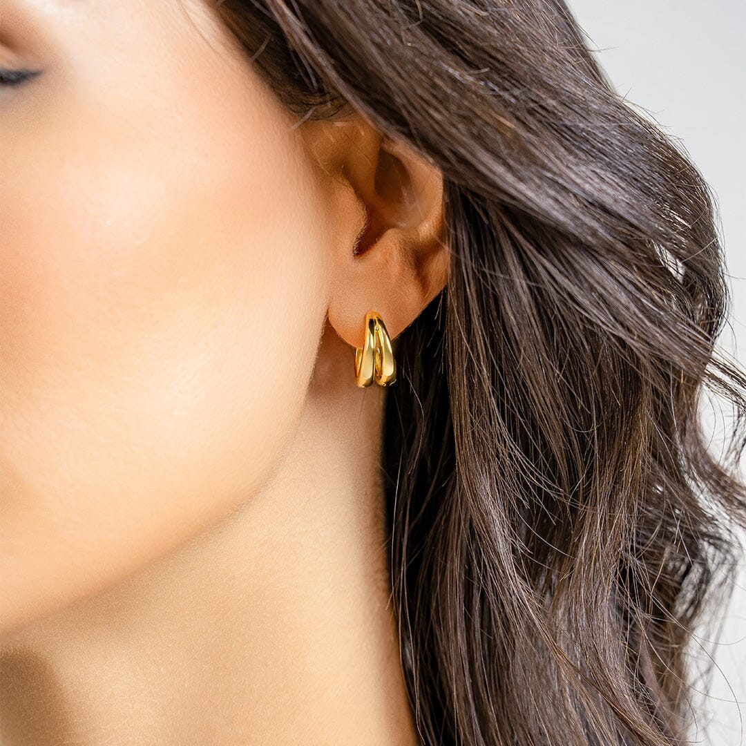 Calla Double Hoops