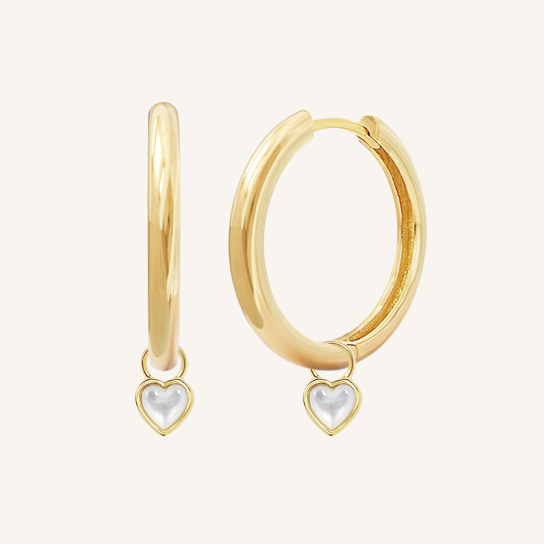Devote Heart Plain Hoops