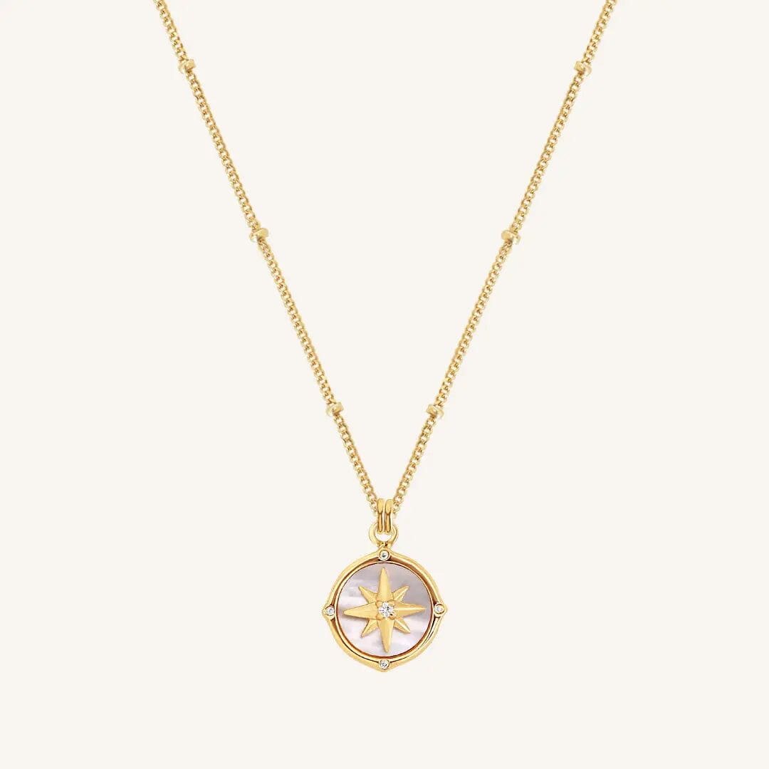 The GOLD-BOBBLE Compass Necklace by Francesca Jewellery from the Necklaces Collection.
