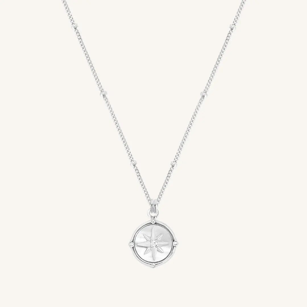 The SILVER-BOBBLE Compass Necklace by Francesca Jewellery from the Necklaces Collection.