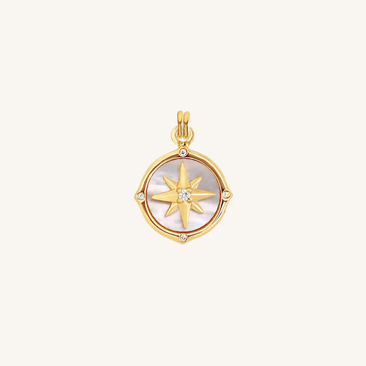 The  GOLD  Compass Charm by  Francesca Jewellery from the Charms Collection.