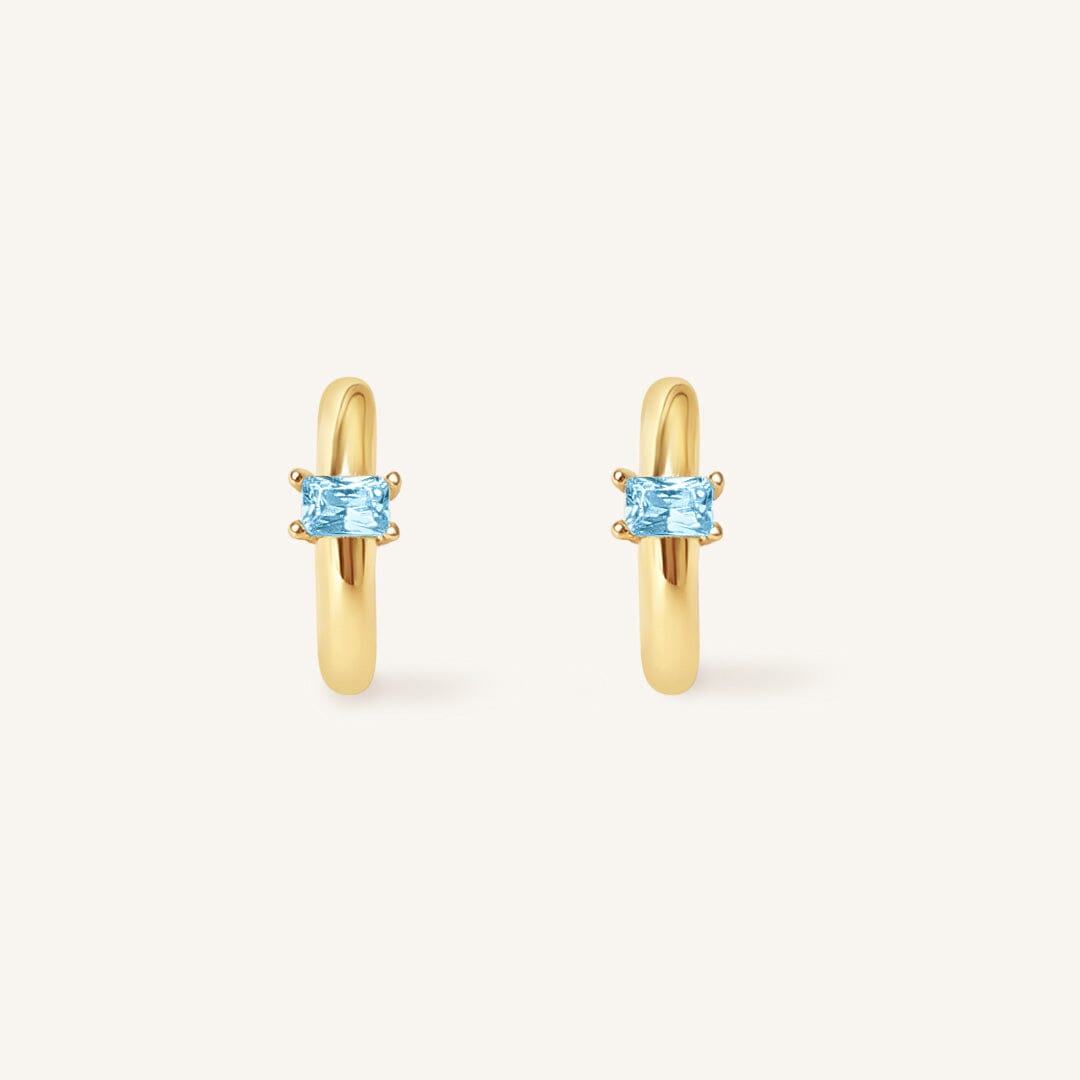 December Birthstone Huggies