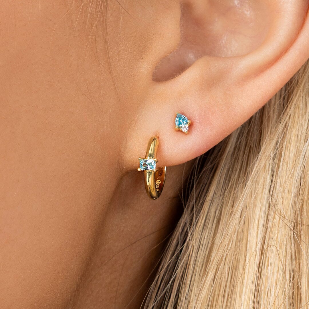 December Birthstone Huggies