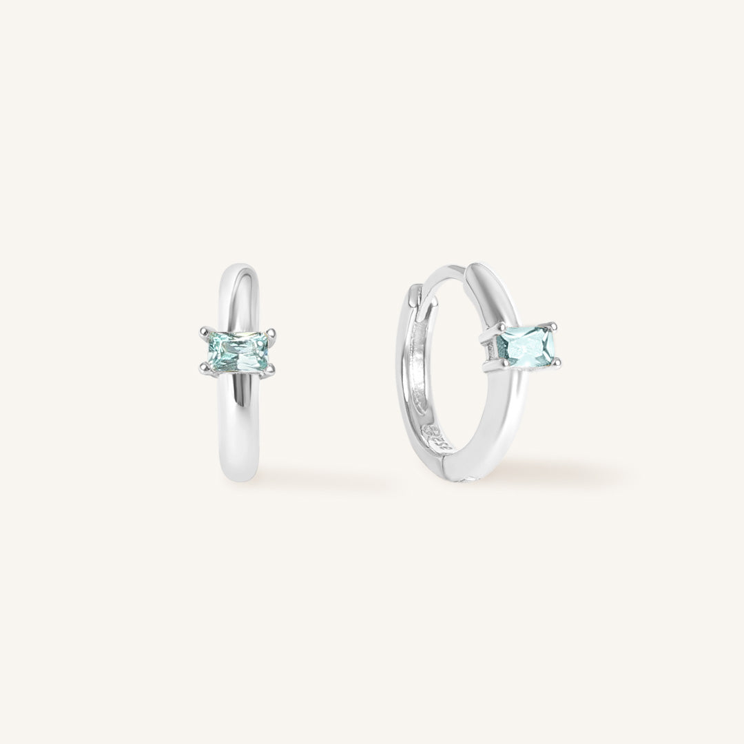 December Birthstone Huggies