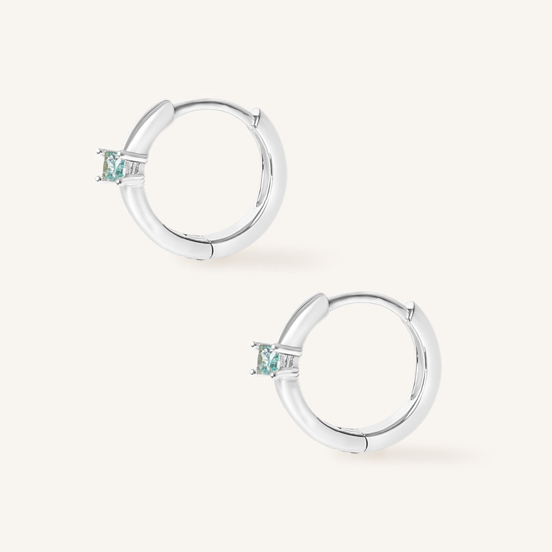 December Birthstone Huggies