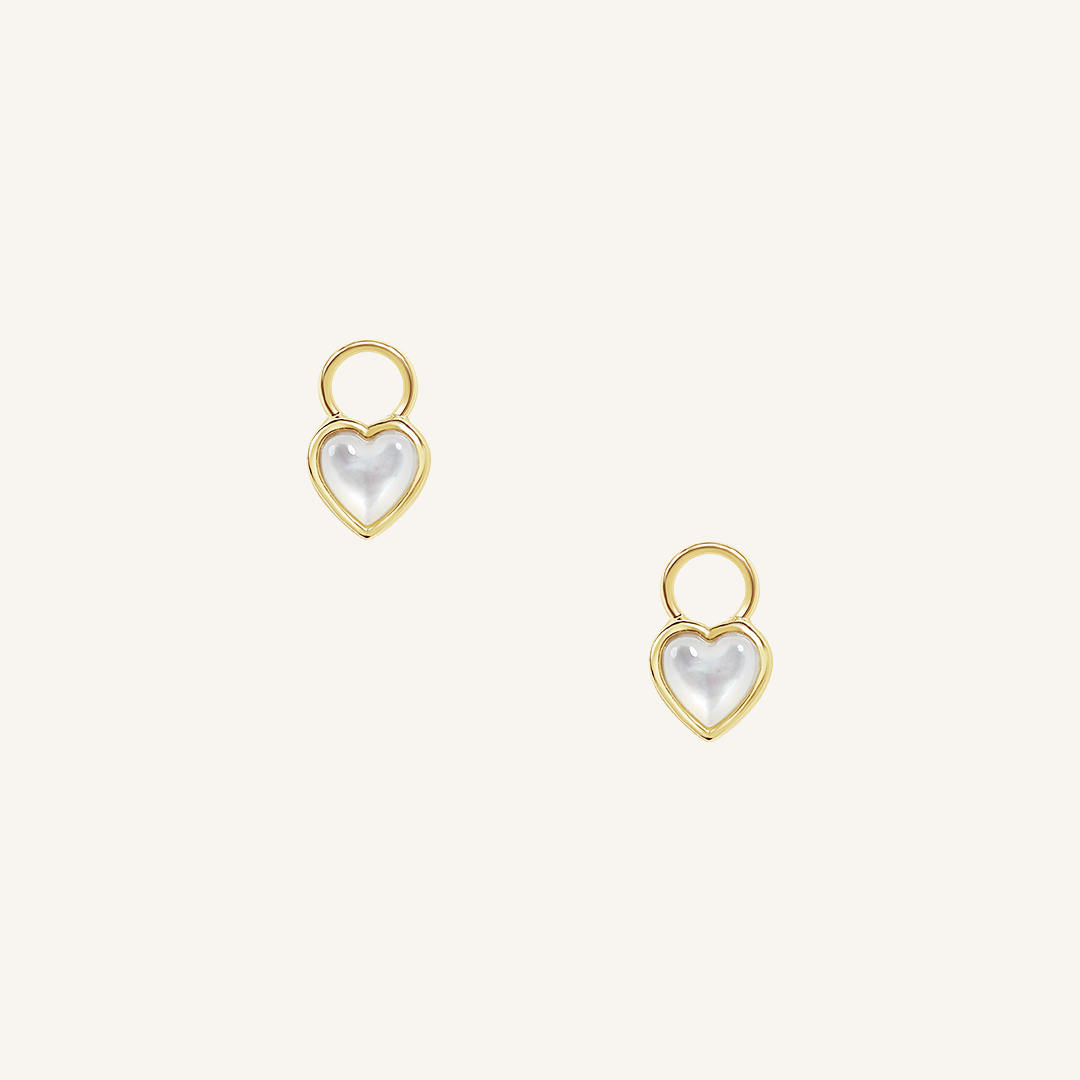 Devote Heart Hoop Charm (Set of 2)
