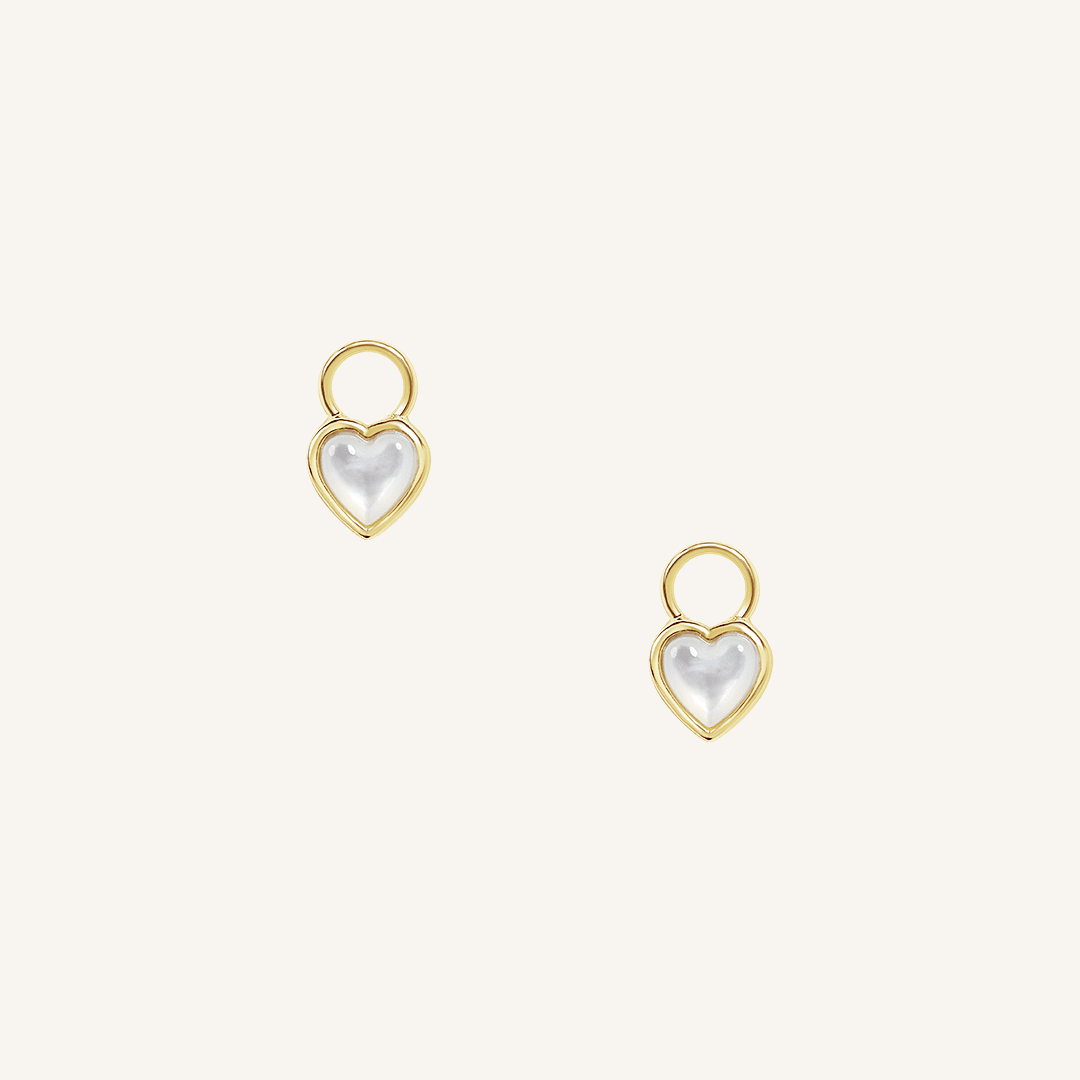 Devote Heart Hoop Charm (Set of 2)