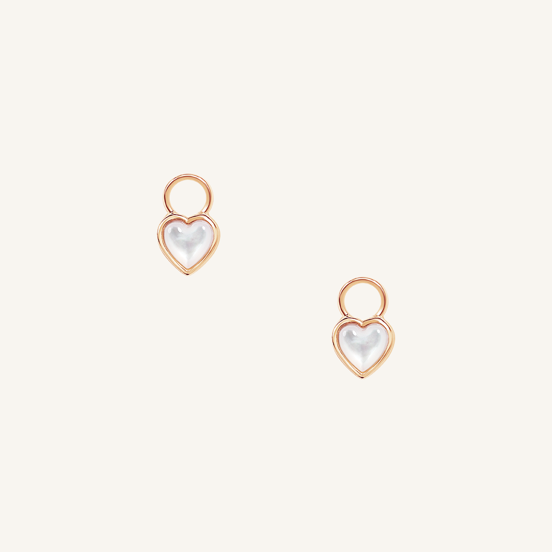 Devote Heart Hoop Charm (Set of 2)