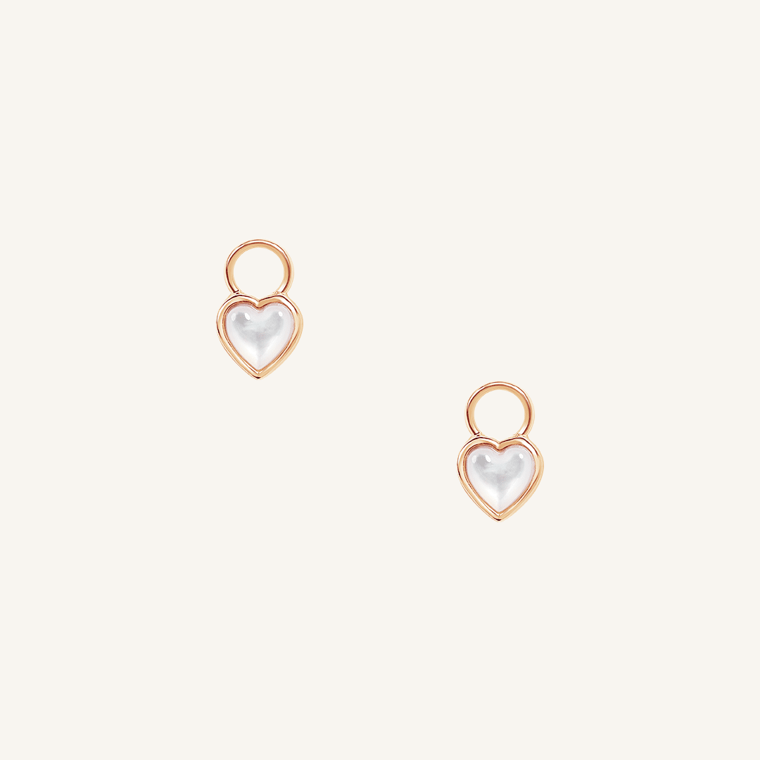 Devote Heart Hoop Charm (Set of 2)