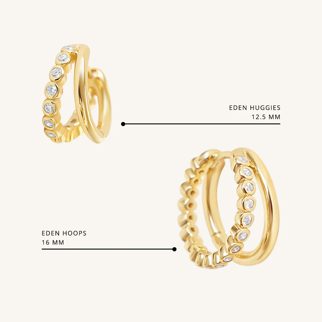 Eden Double Hoops