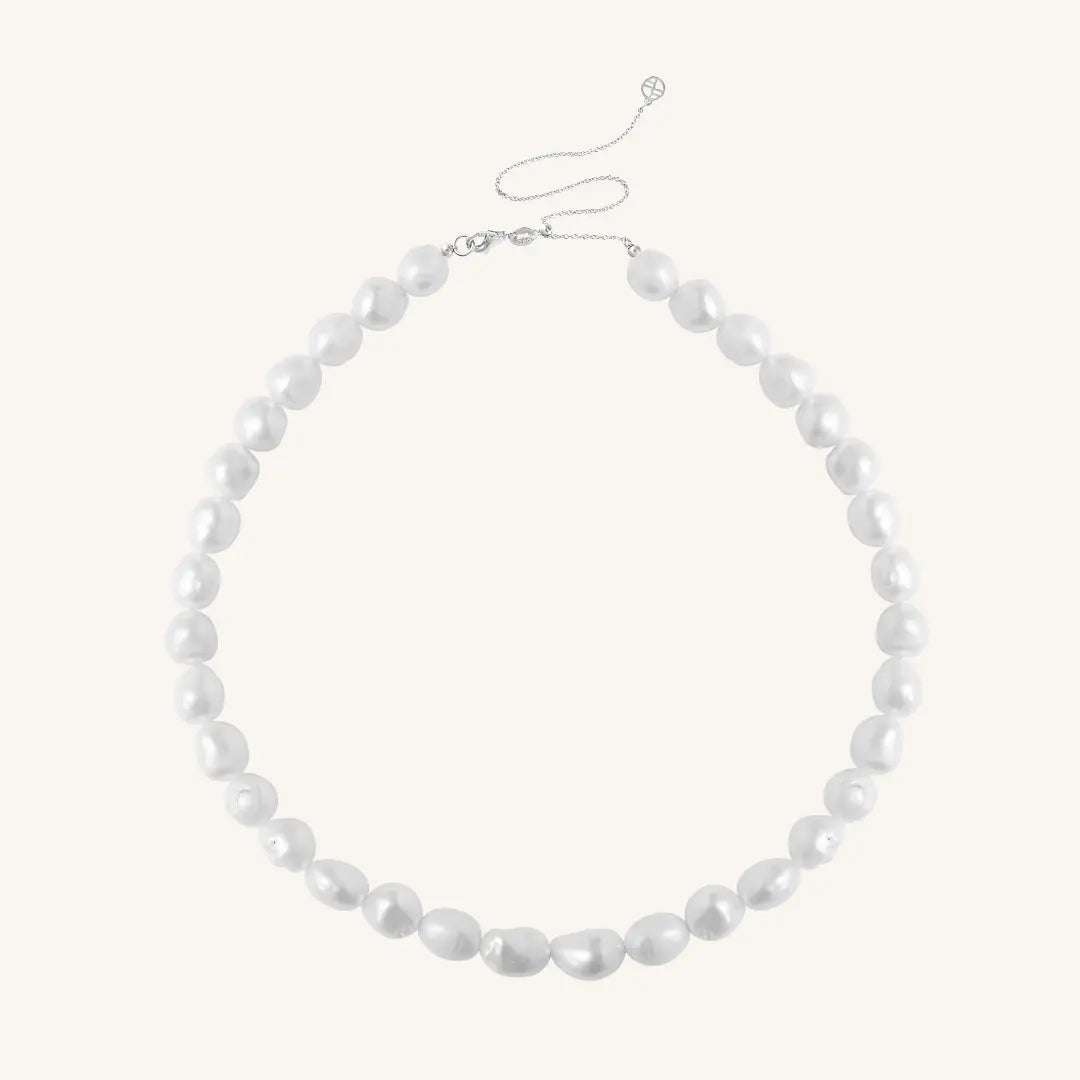 The SILVER Elyse Pearl Necklace by Francesca Jewellery from the Necklaces Collection.