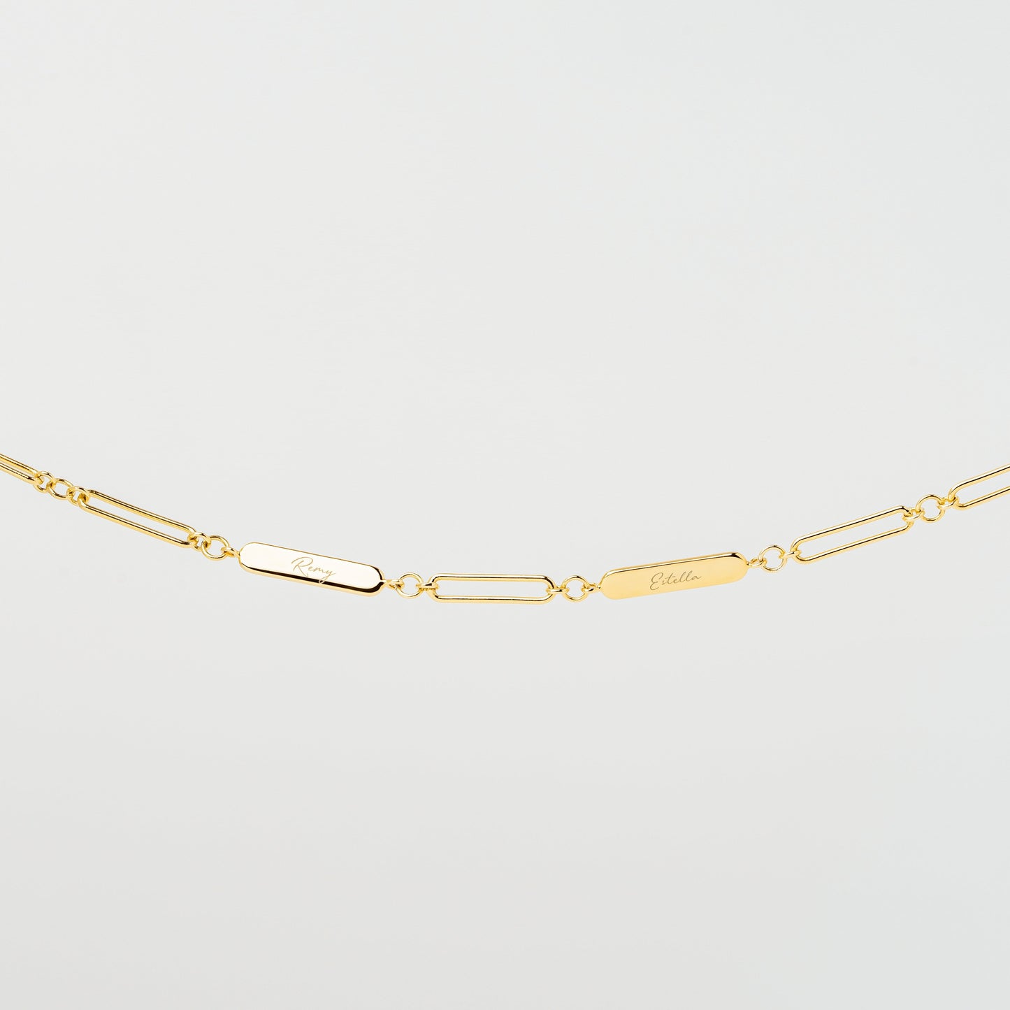 Etch Engravable Chain Necklace 2 Panels