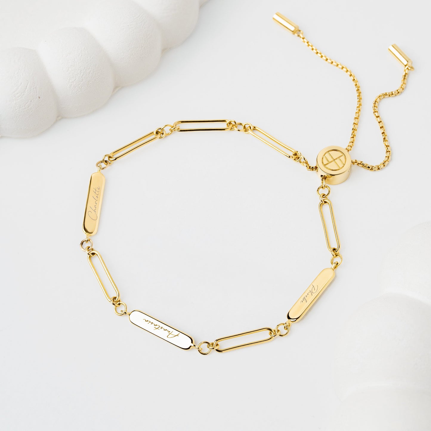 Etch Engravable Chain Bracelet 3 Panels