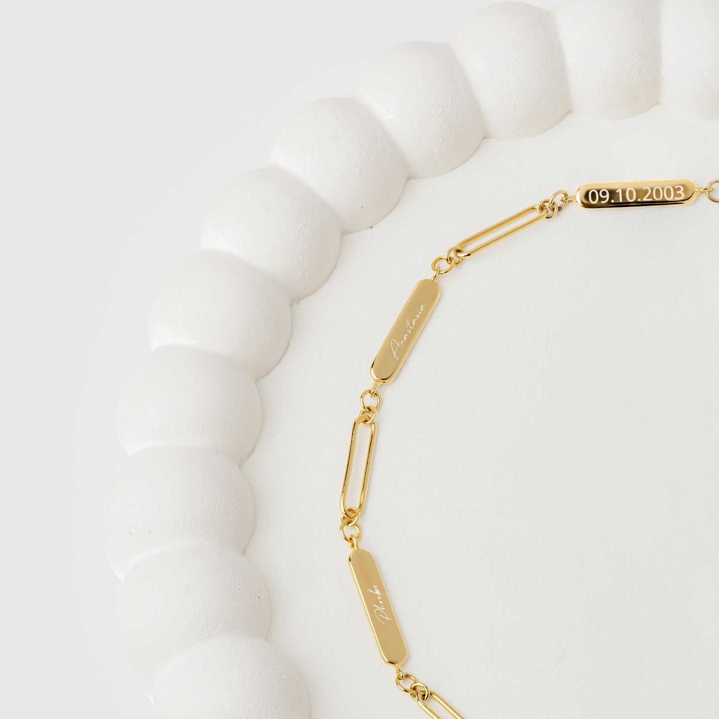 Etch Engravable Chain Bracelet 3 Panels