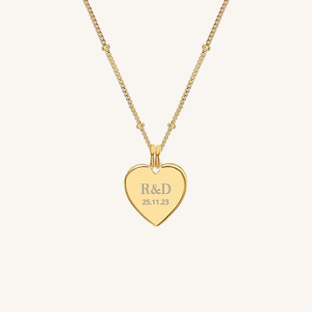 Etch Behold Heart Necklace