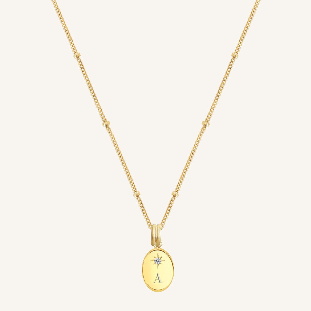 Etch Birthstone Charm Necklace