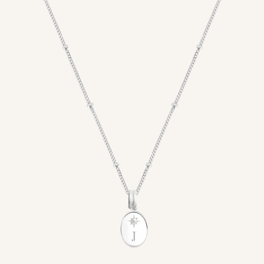 Etch Birthstone Charm Necklace