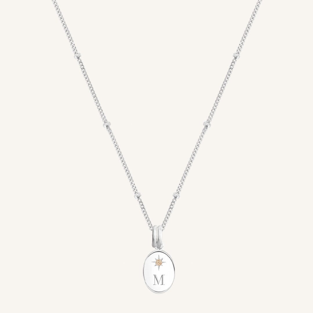 Etch Birthstone Charm Necklace