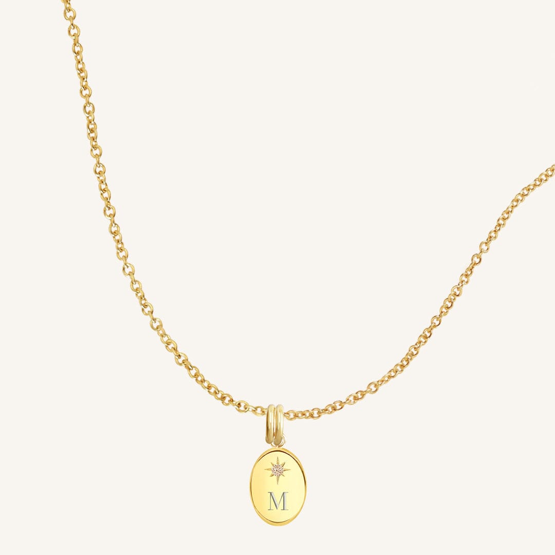 Etch Birthstone Charm Necklace