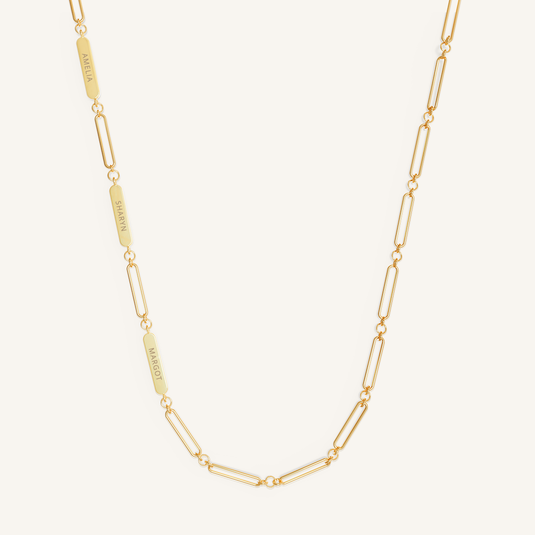 Etch Chain Necklace 3 Panels