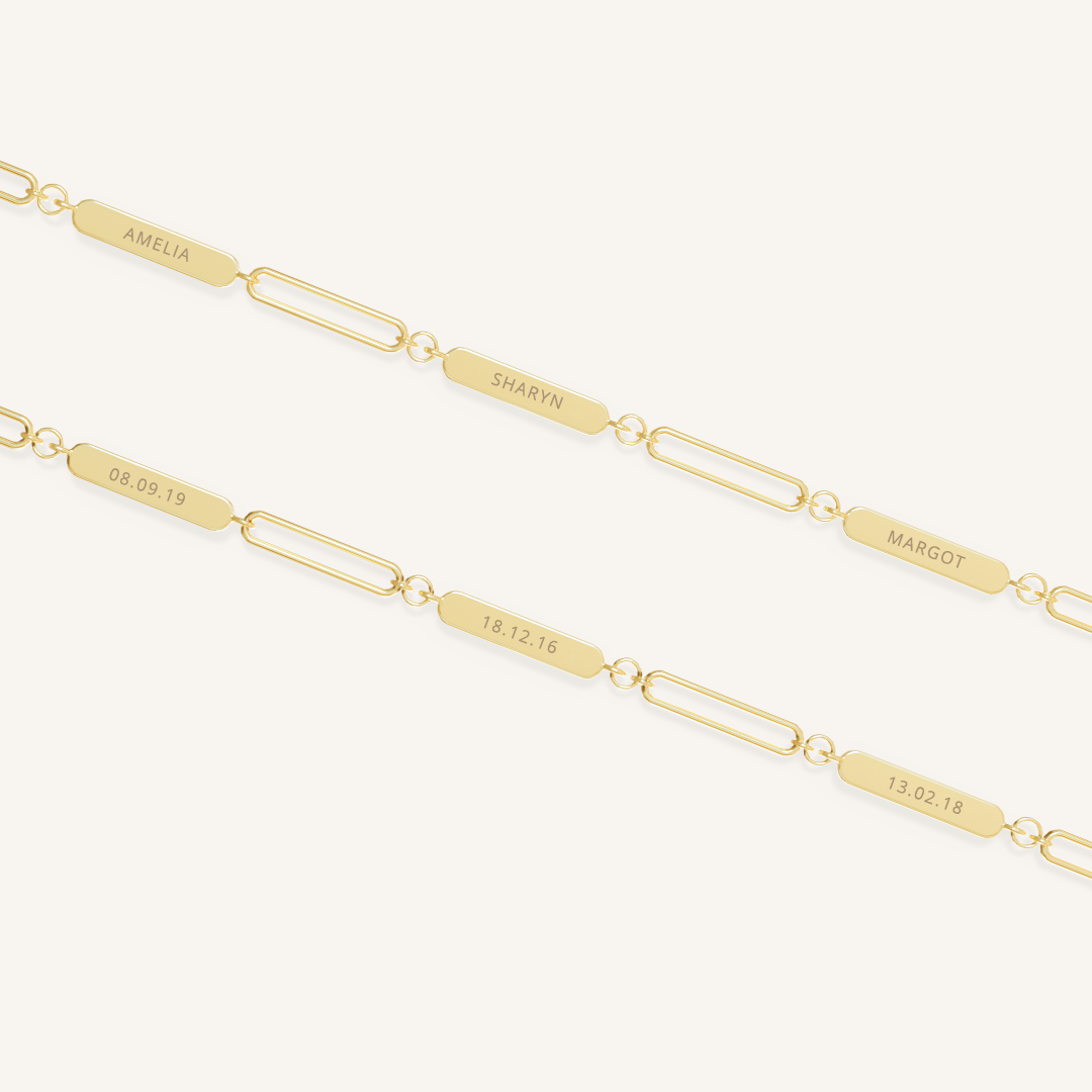 Etch Chain Necklace 3 Panels