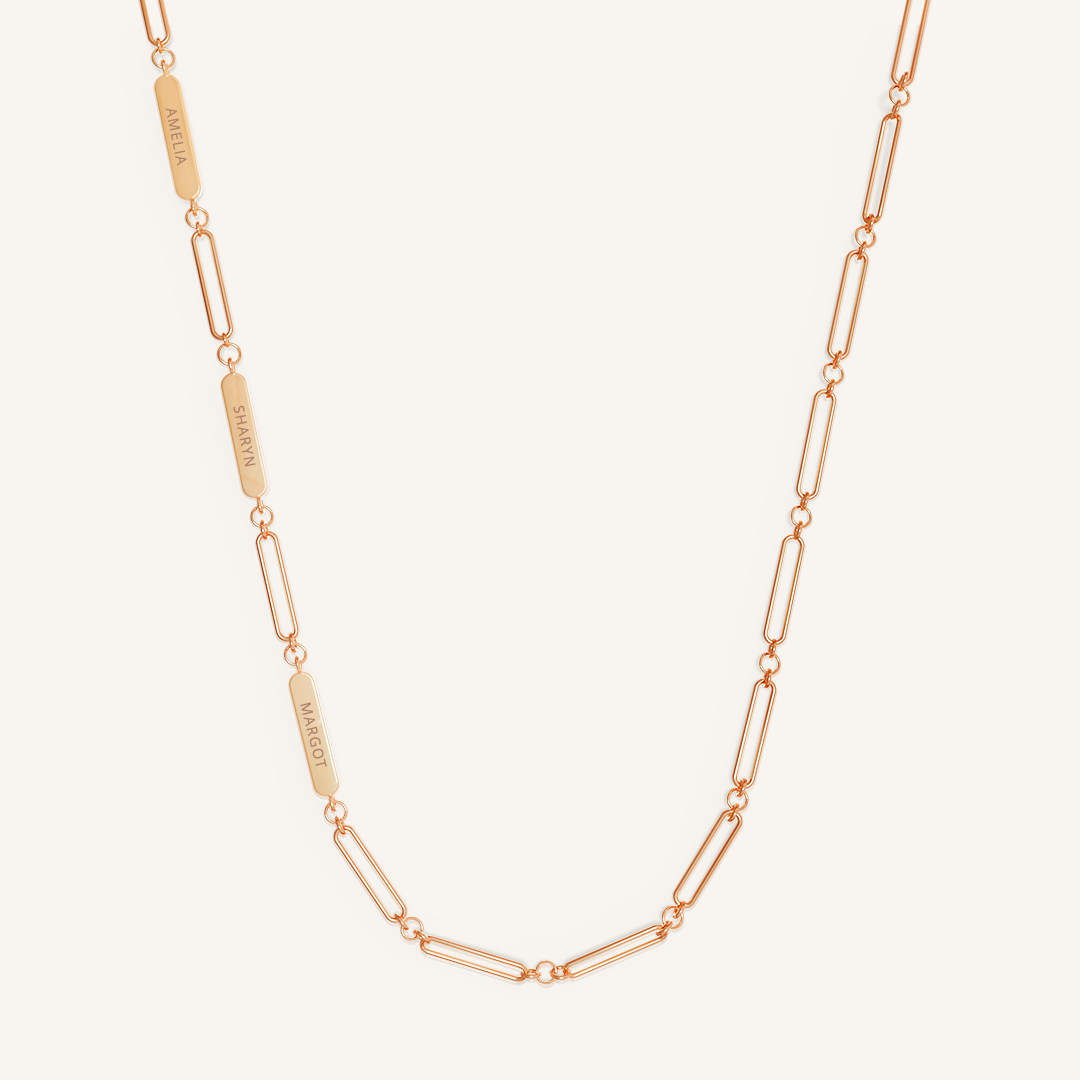 Etch Chain Necklace 3 Panels