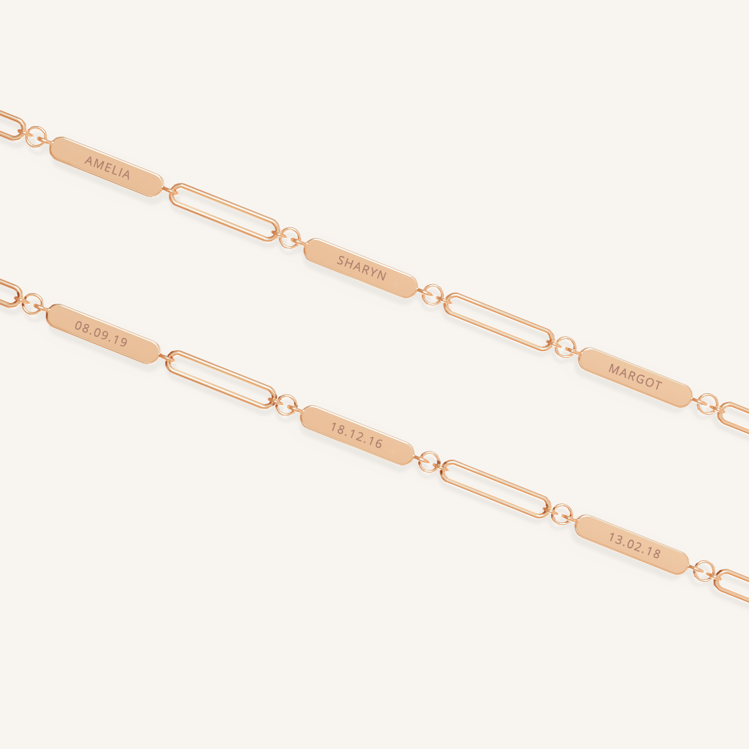 Etch Chain Necklace 3 Panels