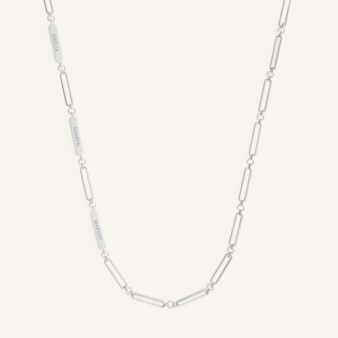 Etch Chain Necklace 3 Panels