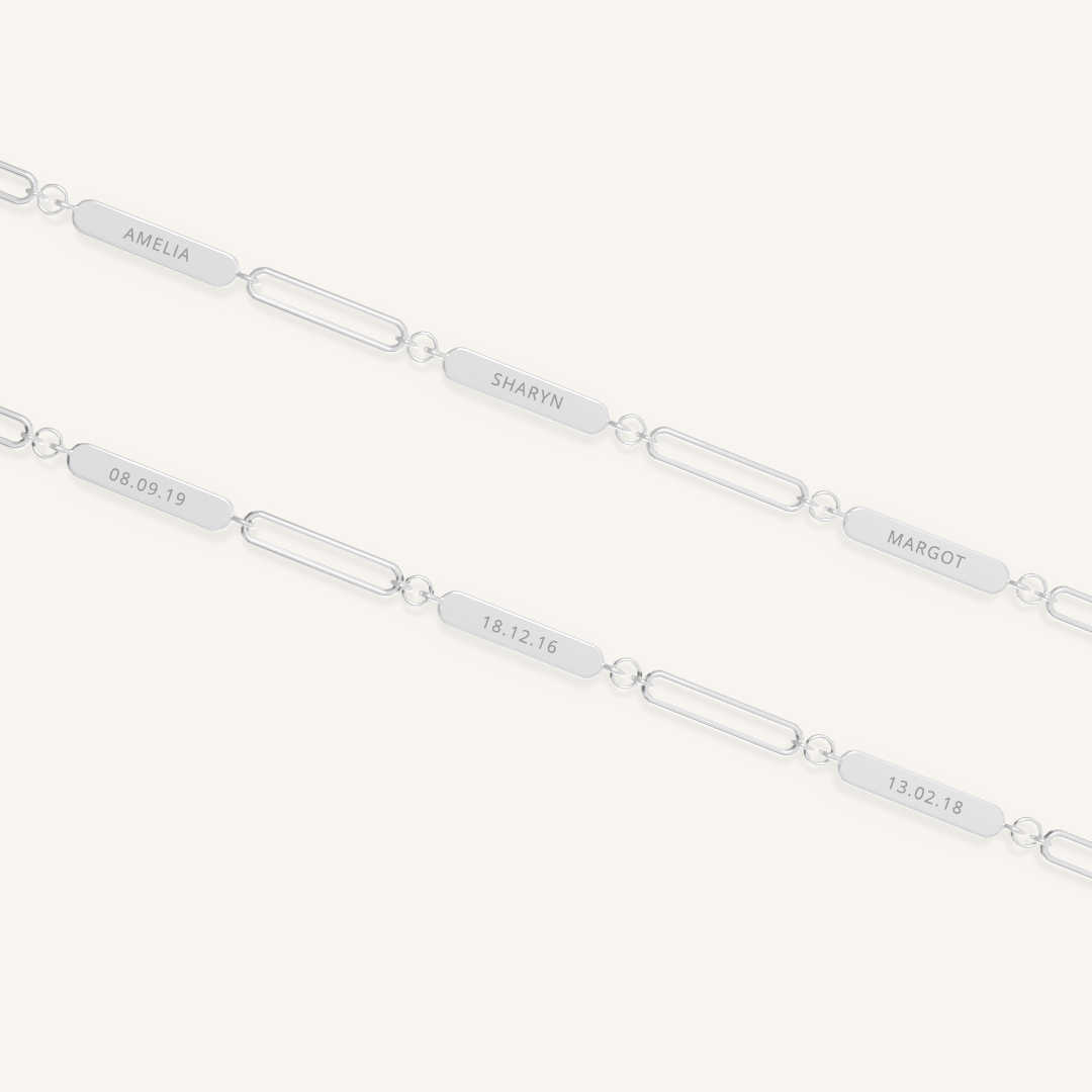 Etch Chain Necklace 3 Panels